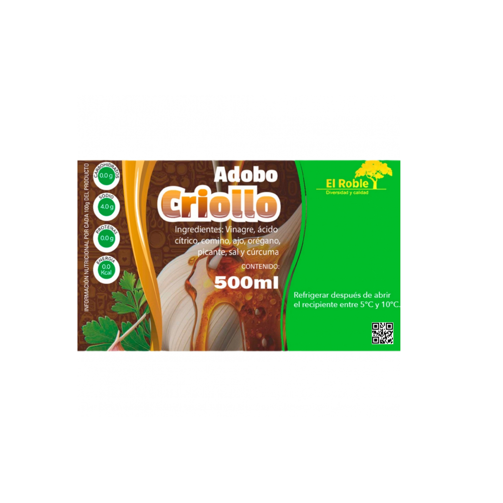 Adobo criollo El Roble (500 ml) - Miniatura 3