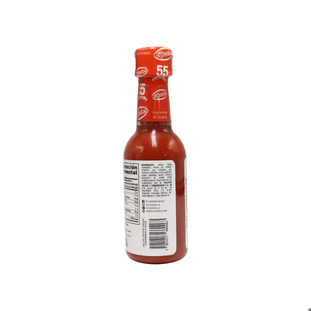 Salsa picante roja de chile habanero El Yucateco (150 ml) - Miniatura 4