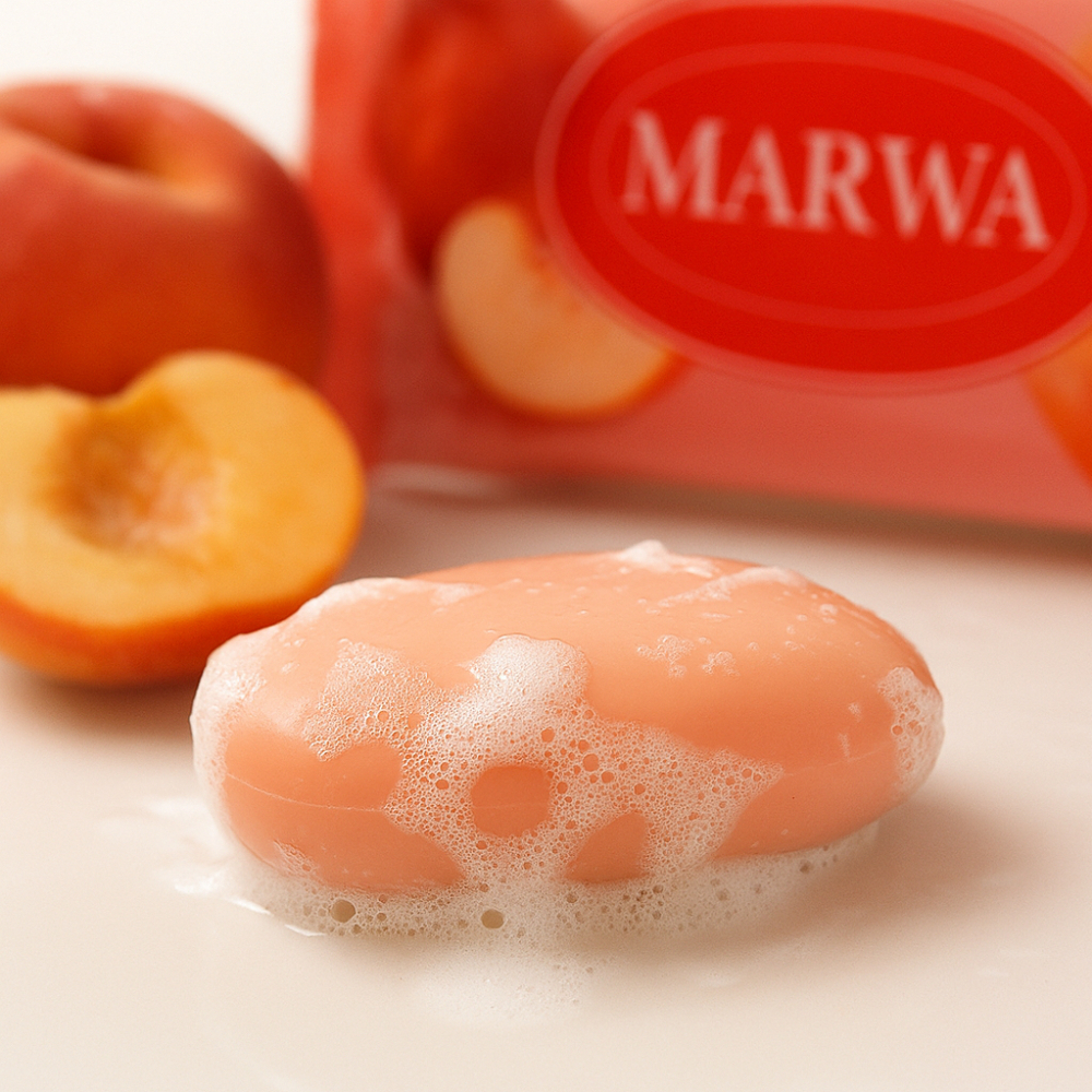 Jabón frutal con extracto de durazno natural Marwa (100 g / 3.52 oz) - Miniatura 4