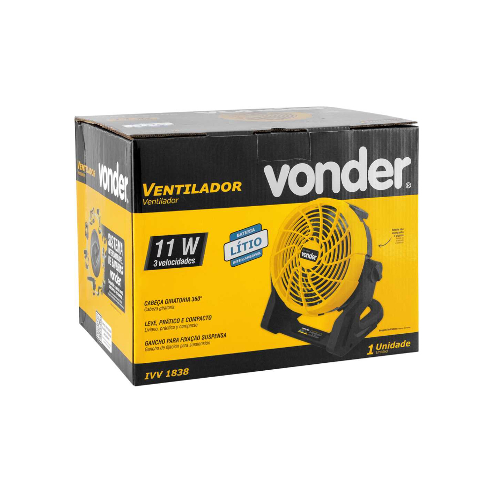 Ventilador de batería intercambiable de 18 V Vonder IVV1838 - Miniatura 2