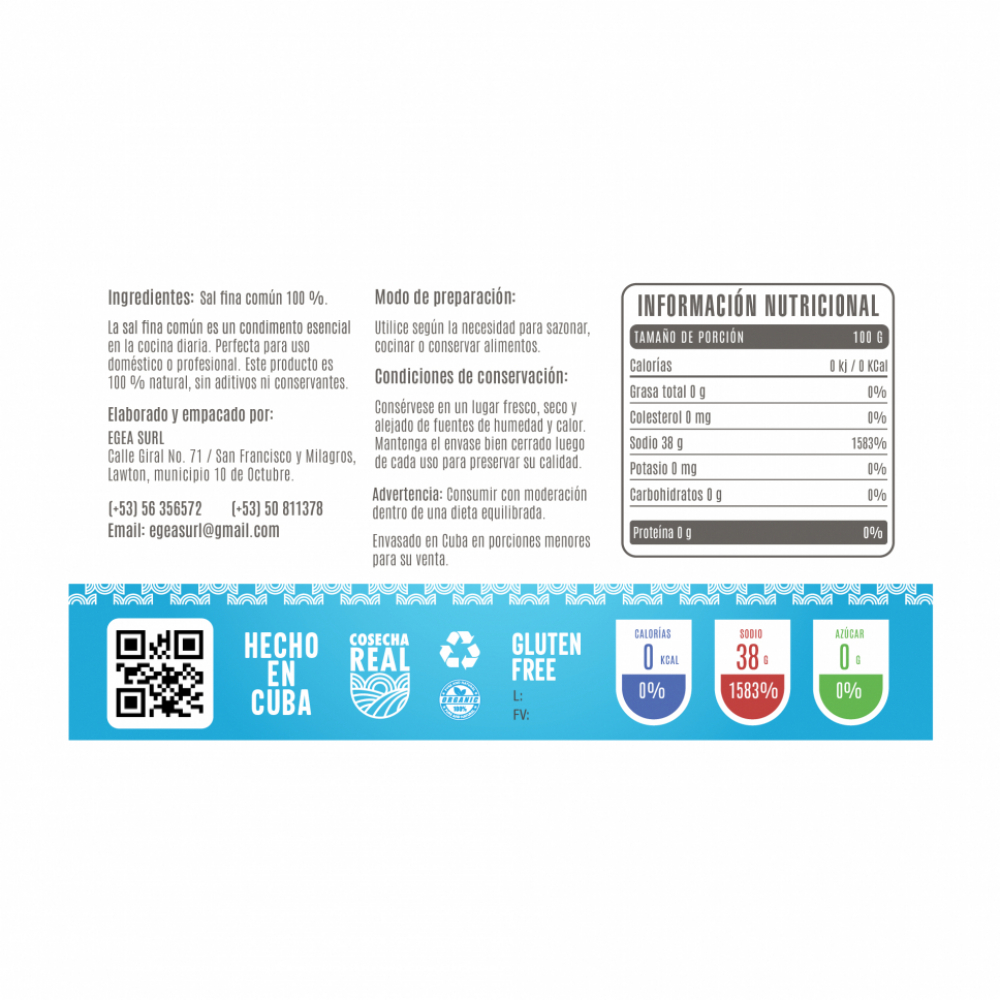 Sal fina común Cosecha Real (8 x 1 kg / 2.2 lb) - Miniatura 2