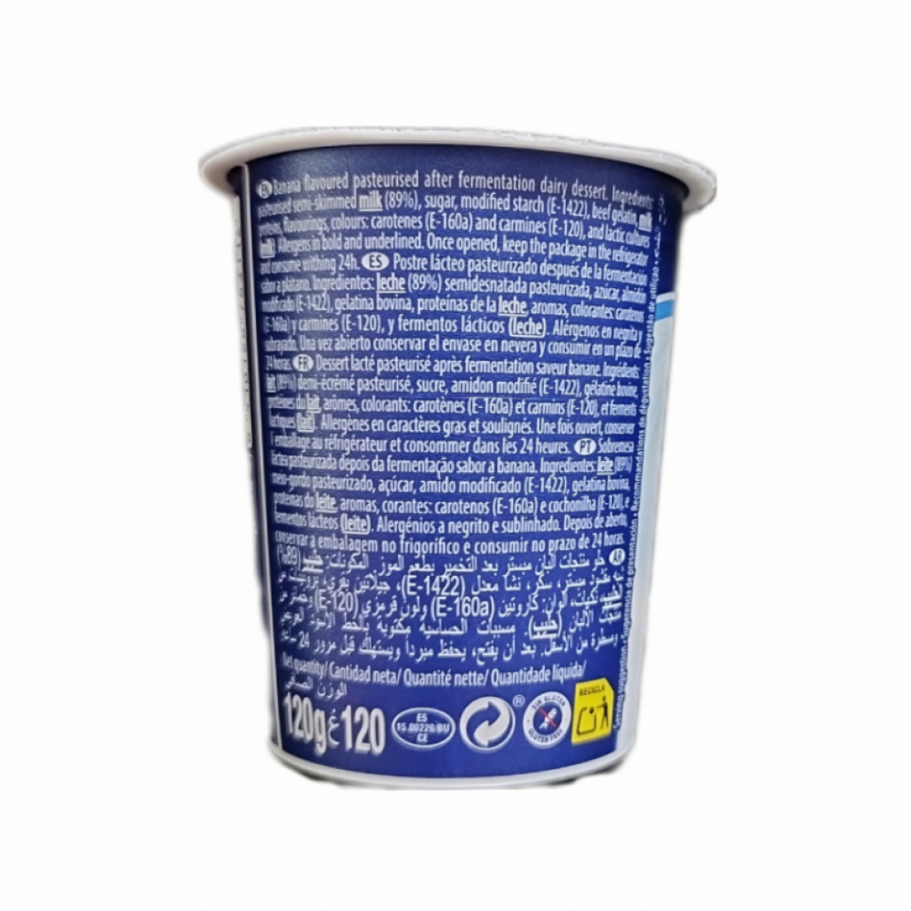 Yogurt sabor plátano Original PMI (4 x 120 g / 4.23 oz) - Miniatura 2