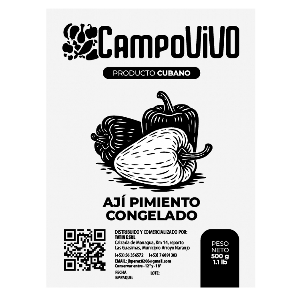 Franjas de ají pimiento congelado Campo Vivo (500 g / 1.1 lb) - Miniatura 3