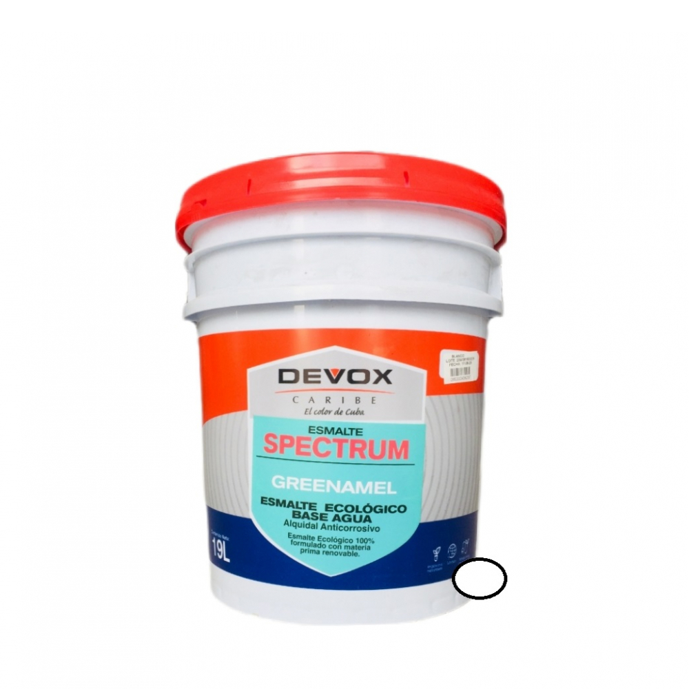 Pintura greenamel esmalte ecológico color blanco Devox Caribe (19 L) - Miniatura 4