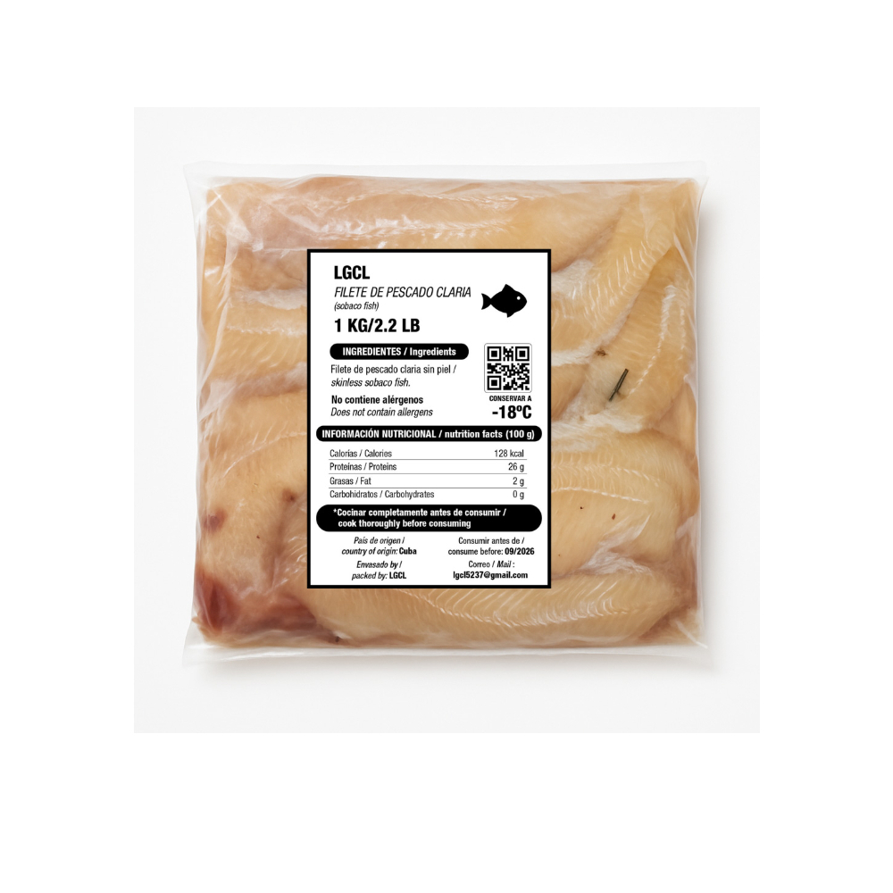 Filete de pescado Claria sin piel LGCL (1 kg / 2.2 lb) - Miniatura 2