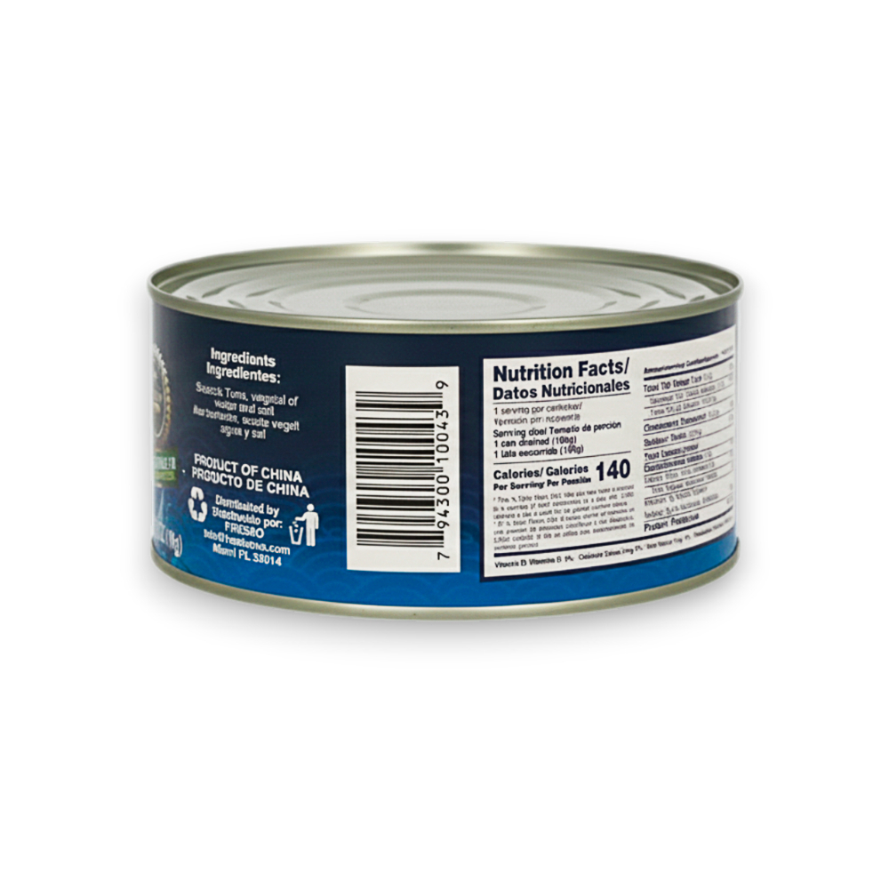 Atún ligero en trozos en aceite vegetal Fresko (1 kg / 2.2 lb) - Miniatura 2