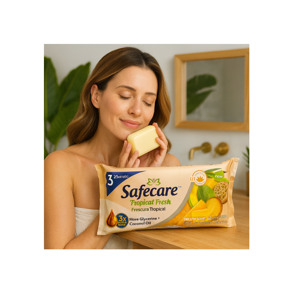 Jabón de tocador Frescura tropical Safecare (240 g / 8.4 oz) - Miniatura 3
