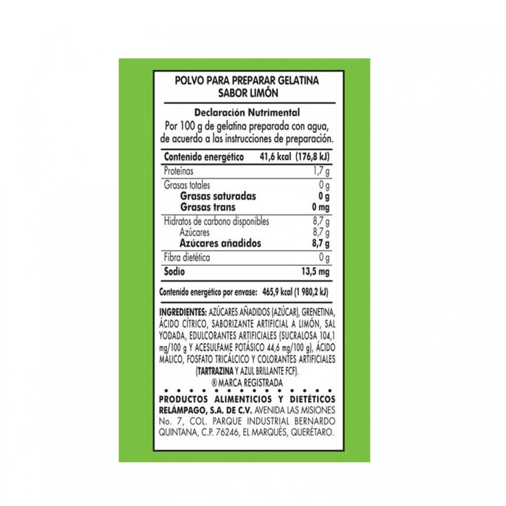 Gelatina sabor limón D'Gari (120 g / 4.2 oz) - Miniatura 3