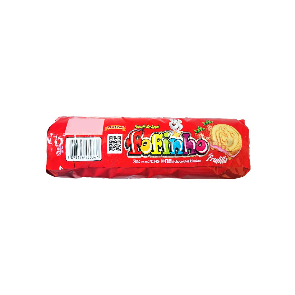 Galletas rellenas sabor fresa fofinho Ki-kakau (110 g / 3.88 oz) - Miniatura 3