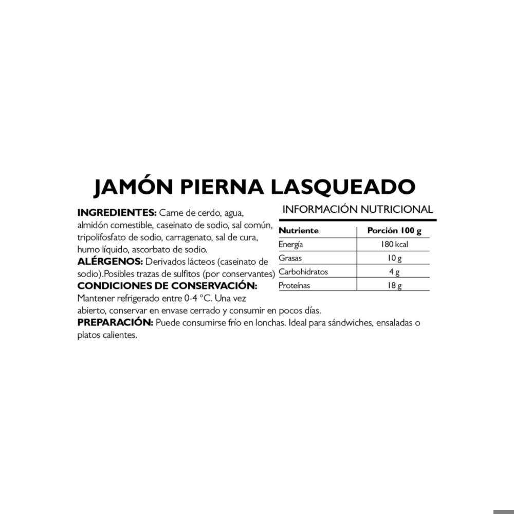 Jamón pierna prensada Pruébalo (500 g / 1.10 lb) - Miniatura 3