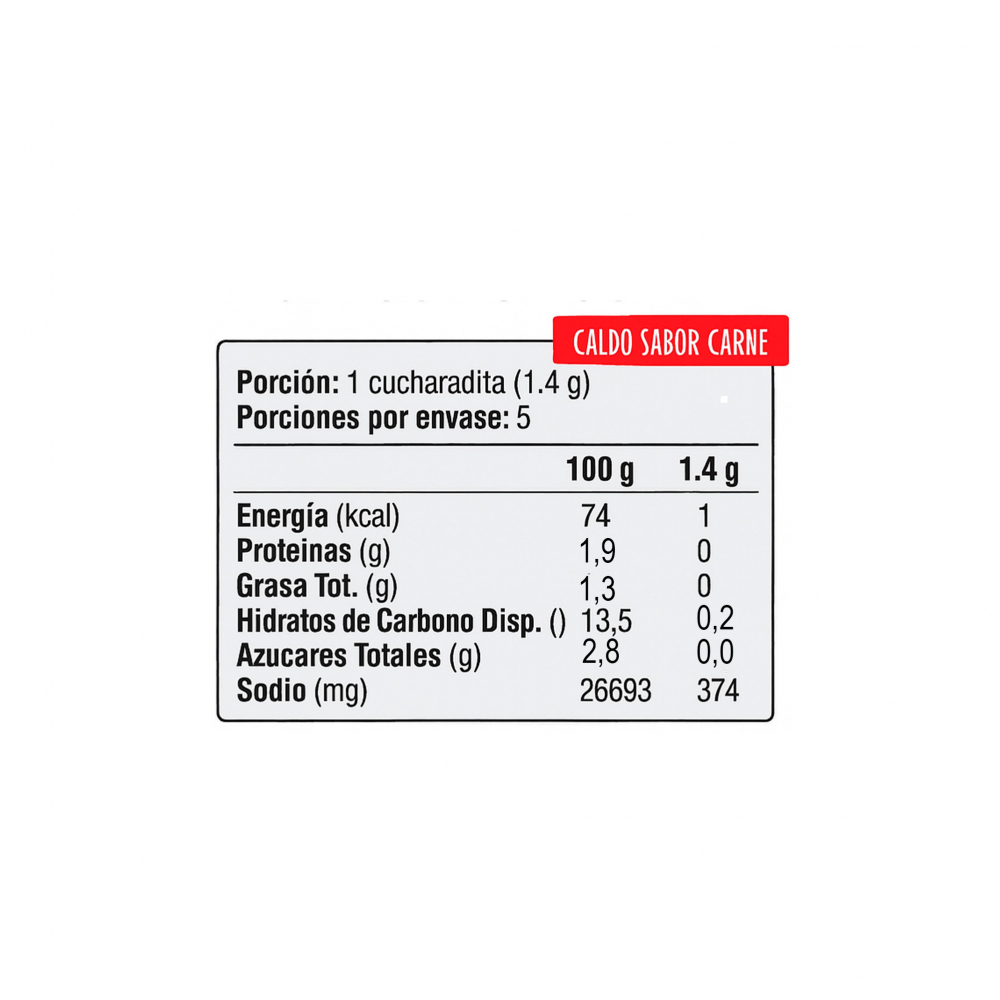 Caldo en polvo sabor carne Macro Food (252 g / 8.88 oz) - Miniatura 4