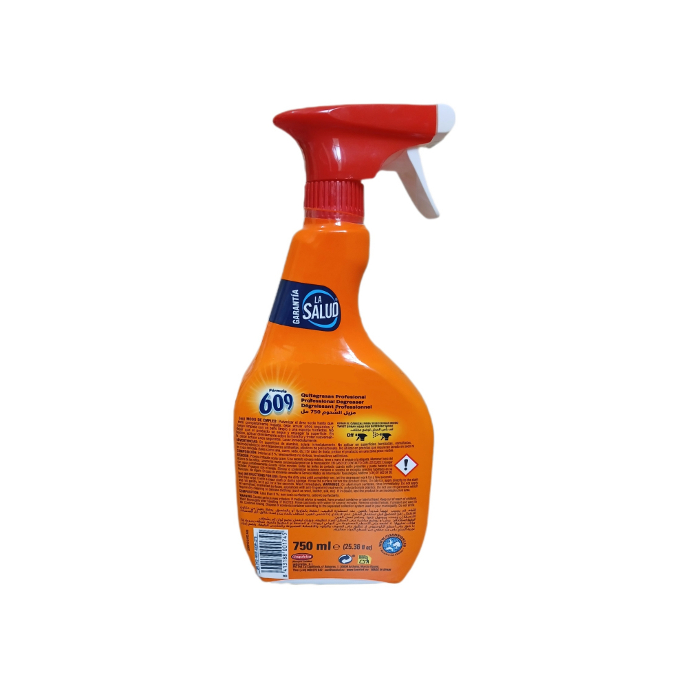 Quitagrasas profesional fórmula 609 La Salud (750 ml)+Esponja multiuso Zaas! (3 U) - Miniatura 2