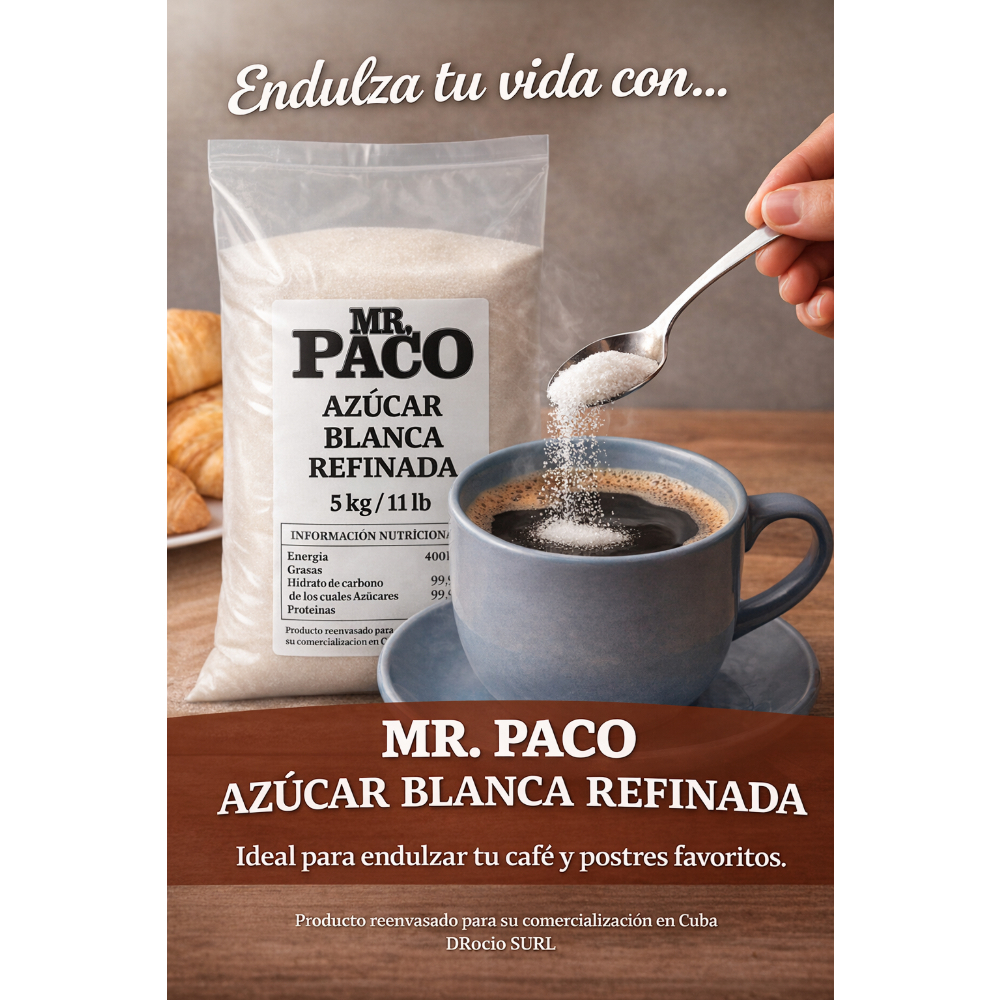 Azúcar blanca refinada Mr. Paco (5 kg / 11 lb) - Miniatura 3
