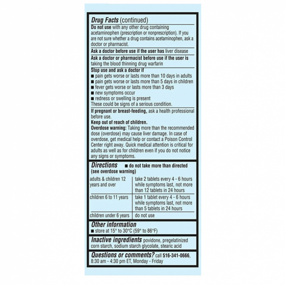 Acetaminofén 325 mg Reliable-1 (100 tabletas) - Miniatura 2