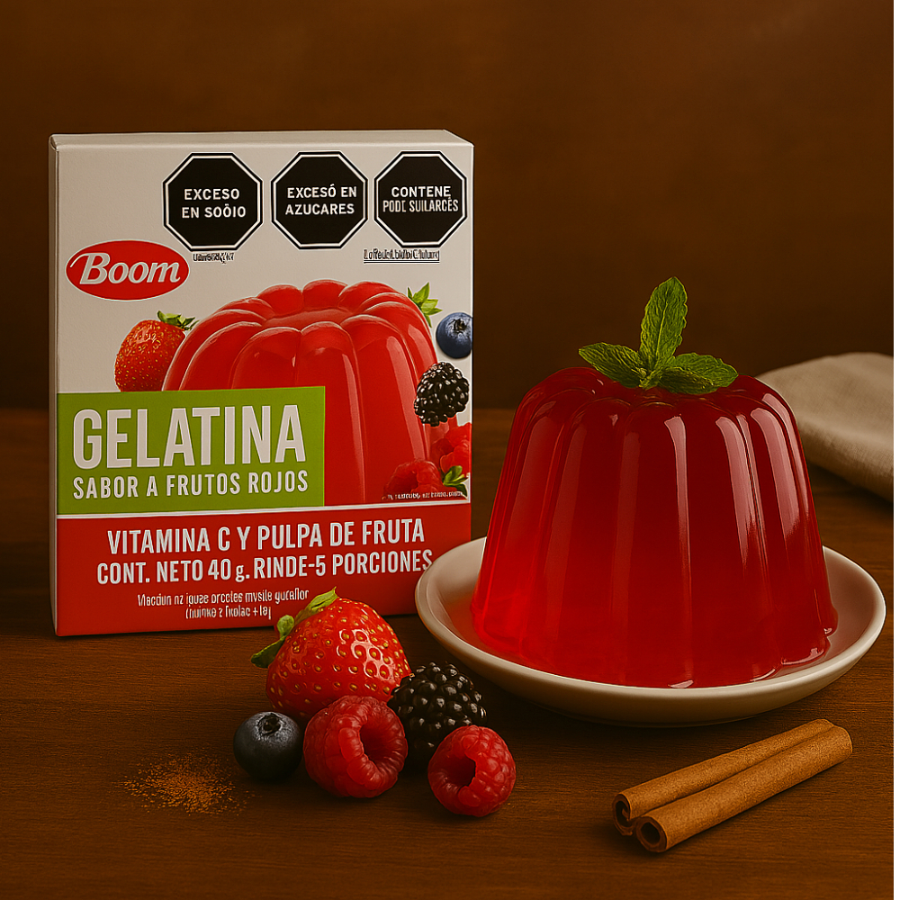 Gelatina sabor a frutos rojos Boom (40 g / 1.4 oz) - Miniatura 3