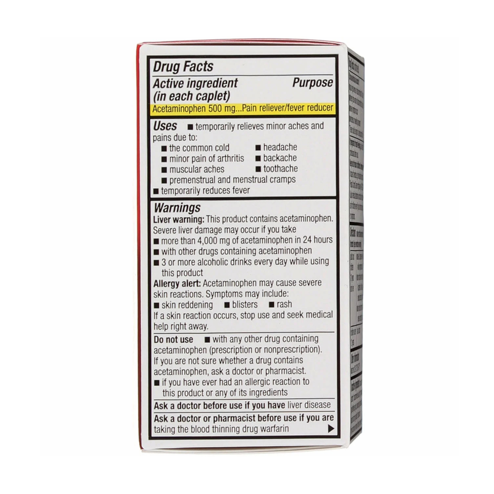 Acetaminofén 500 mg GoodSense (50 tabletas) - Miniatura 4