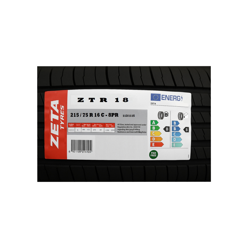 Neumático para autos 215 / 75 R16 C - 8PR Zeta Tyres ZTR 18 - Miniatura 3