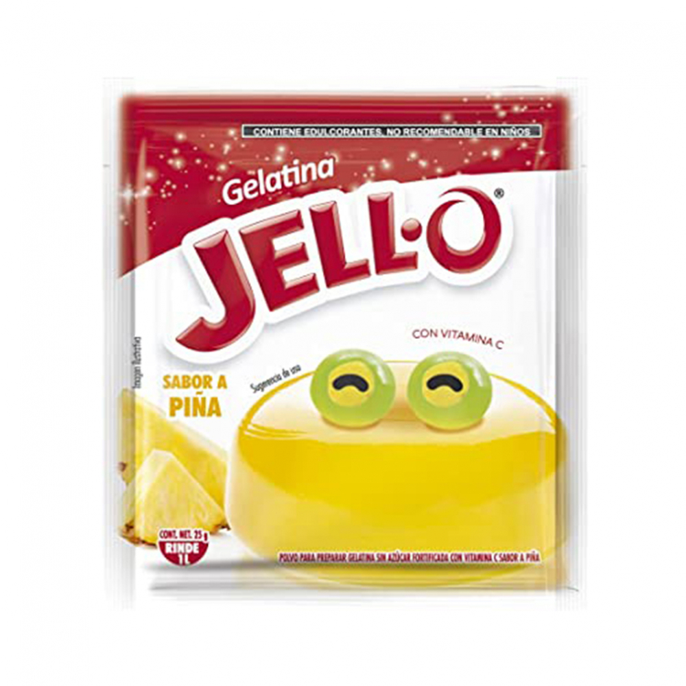 Gelatina sin azúcar fortificada con vitamina C sabor a piña Jell-O (25 g) - Miniatura 2