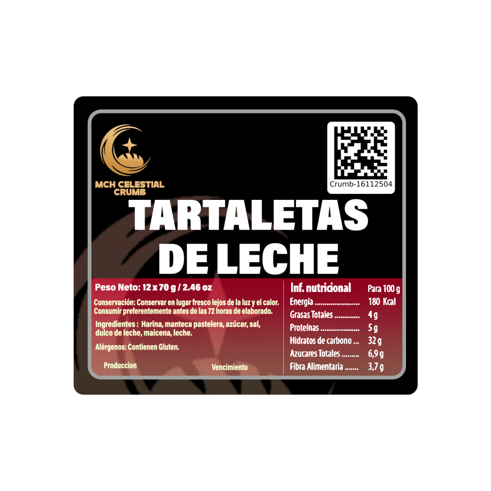 Tartaletas de leche MCH-Celestial Crumb (12 x 70 g / 2.46 oz) - Miniatura 3