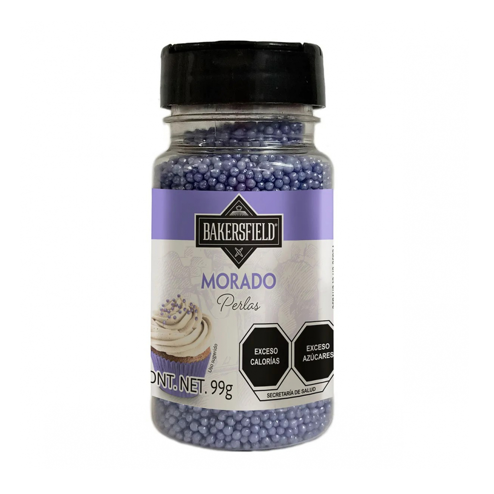 Perlas moradas para decorar postres Bakersfield (99 g / 3.5 oz) - Miniatura 4