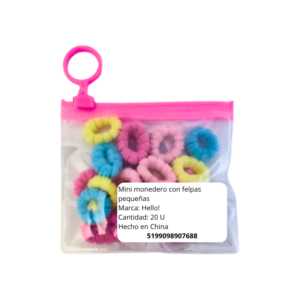 Mini monedero con felpas pequeñas Hello! (20 U) - Miniatura 4