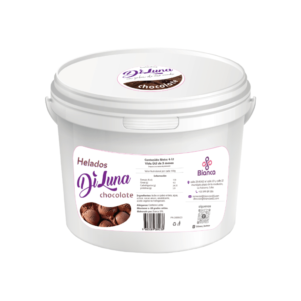 Helado sabor chocolate DiLuna (4 L) - Miniatura 4
