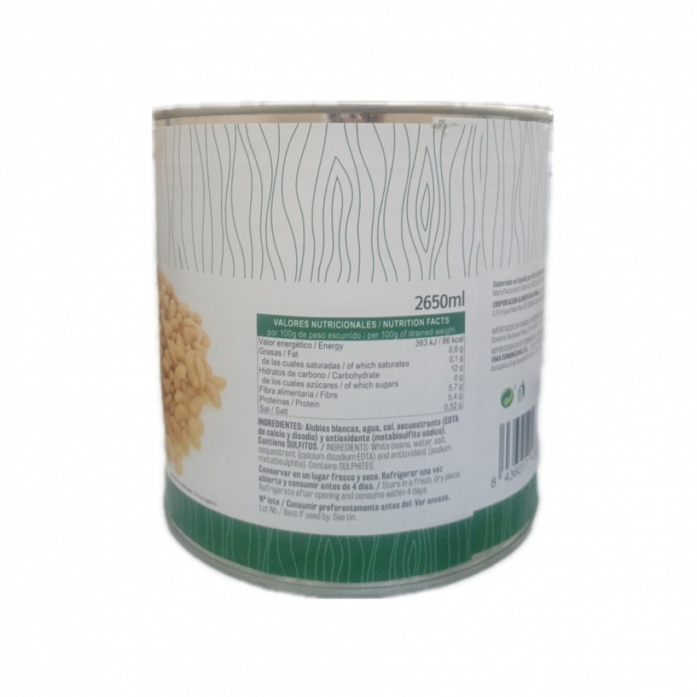 Alubias blancas Vima Foods (2.5 kg / 5.51 lb) - Miniatura 3