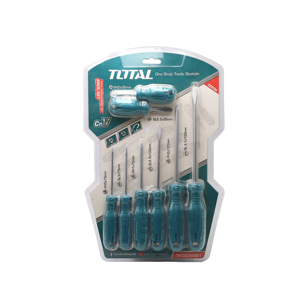 Juego de destornilladores de 8 piezas Total Tools THTDC250801 - Miniatura 3