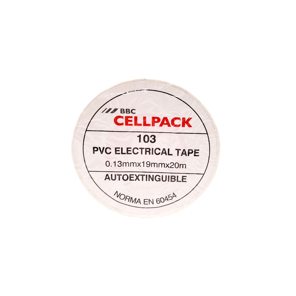 Cinta aislante -Teipe- de PVC color blanco Cellpack - Miniatura 2