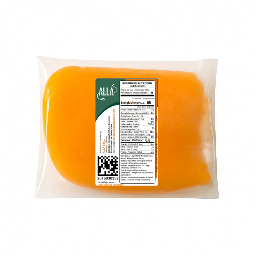 Masas de mango congeladas ALLÁ (907 g / 2 lb) - Miniatura 4