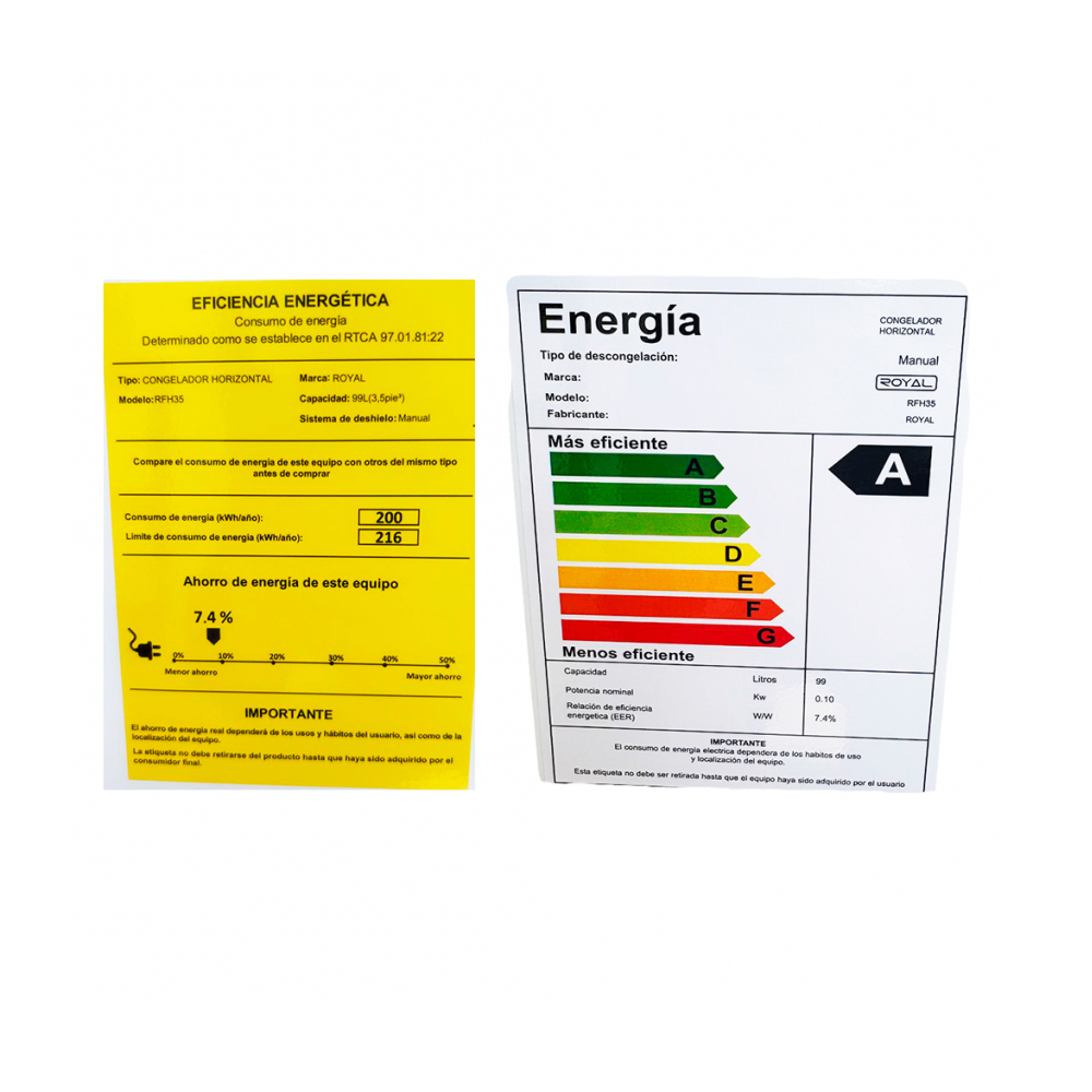 Congelador horizontal - Freezer 3.5 pies cúbicos Royal RFH35 - Miniatura 4