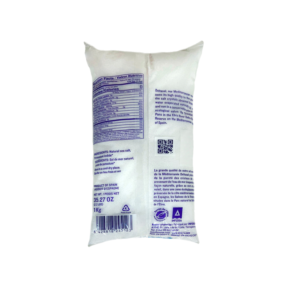 Sal fina marina yodada Deltasal (1 kg / 2.2 lb) - Miniatura 2
