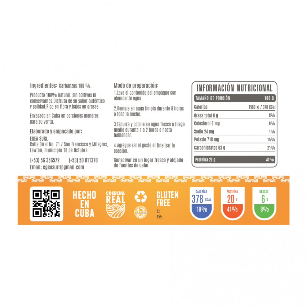 Garbanzos Cosecha Real (1 kg / 2.2 lb) - Miniatura 2