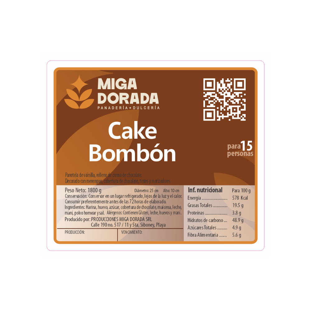 Cake bombón Miga Dorada (15 personas) - Miniatura 4