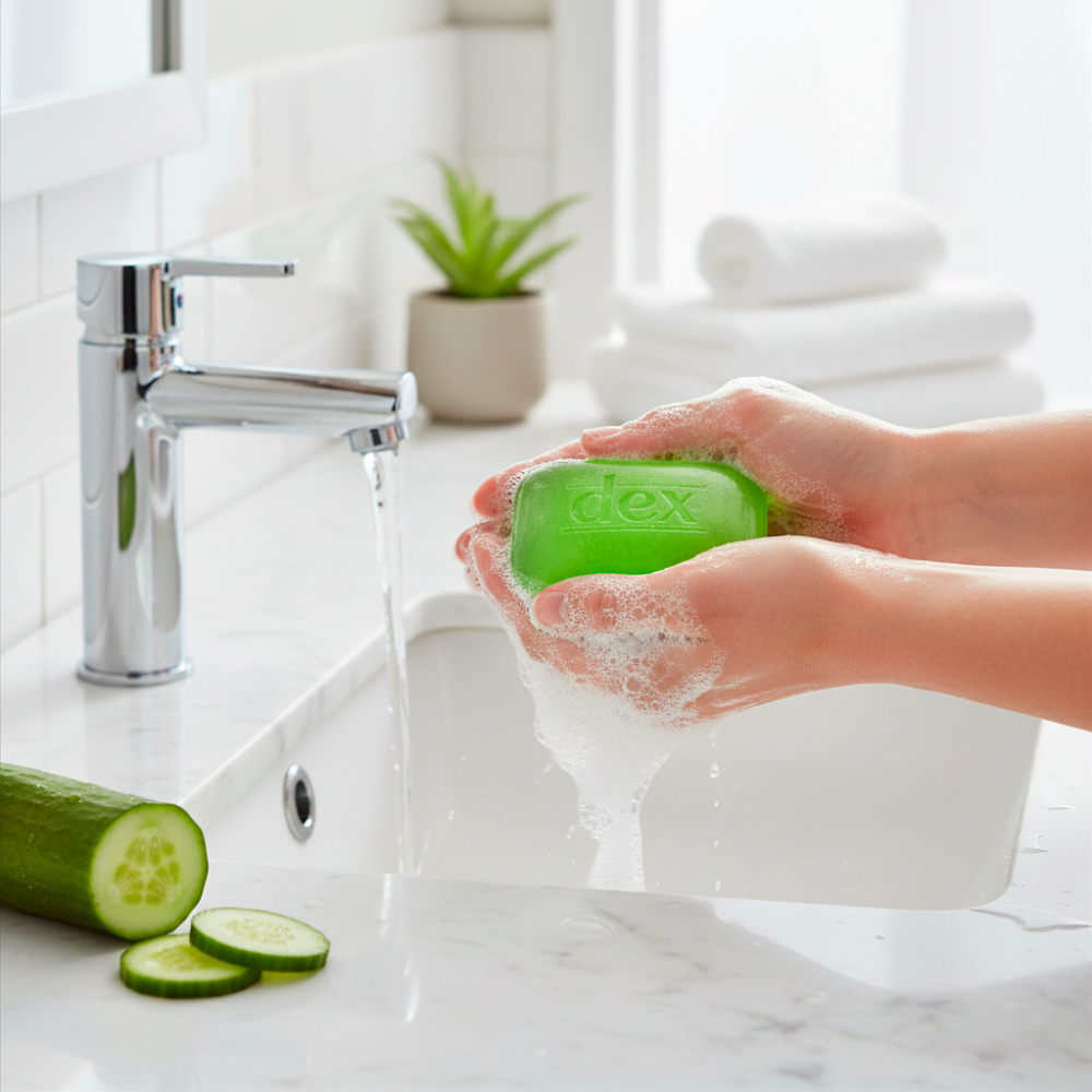 Jabón de tocador con glicerina y pepino Dex (90 g / 3.17 oz) - Miniatura 4