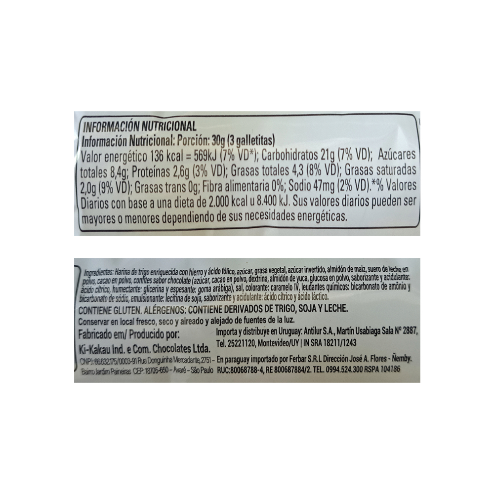 Galletas rellenas sabor a copos de chocolate Fofinho KI-Kakau (110 g / 3.9 oz) - Miniatura 3