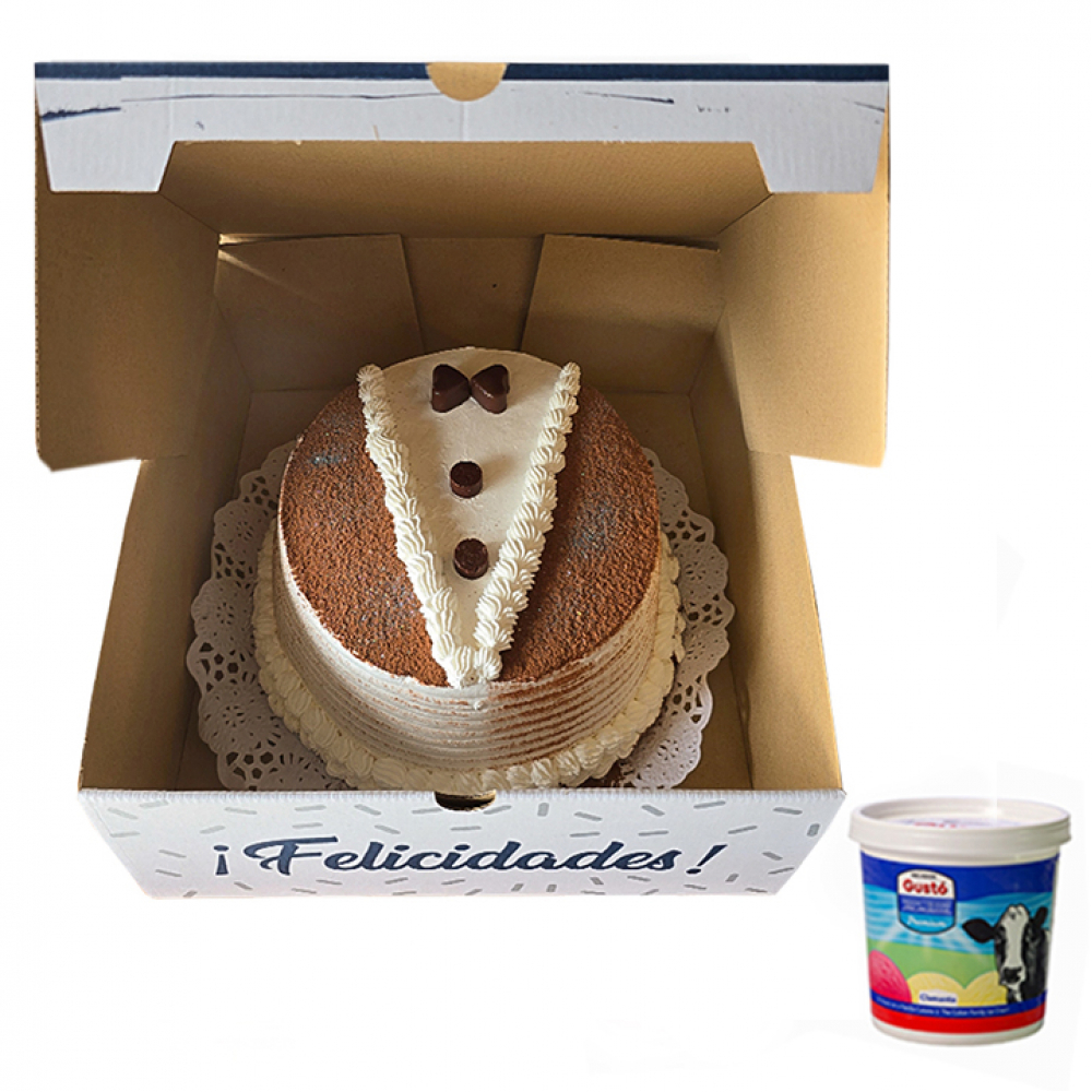 Cake bello Papá + helado de crema - Miniatura 2