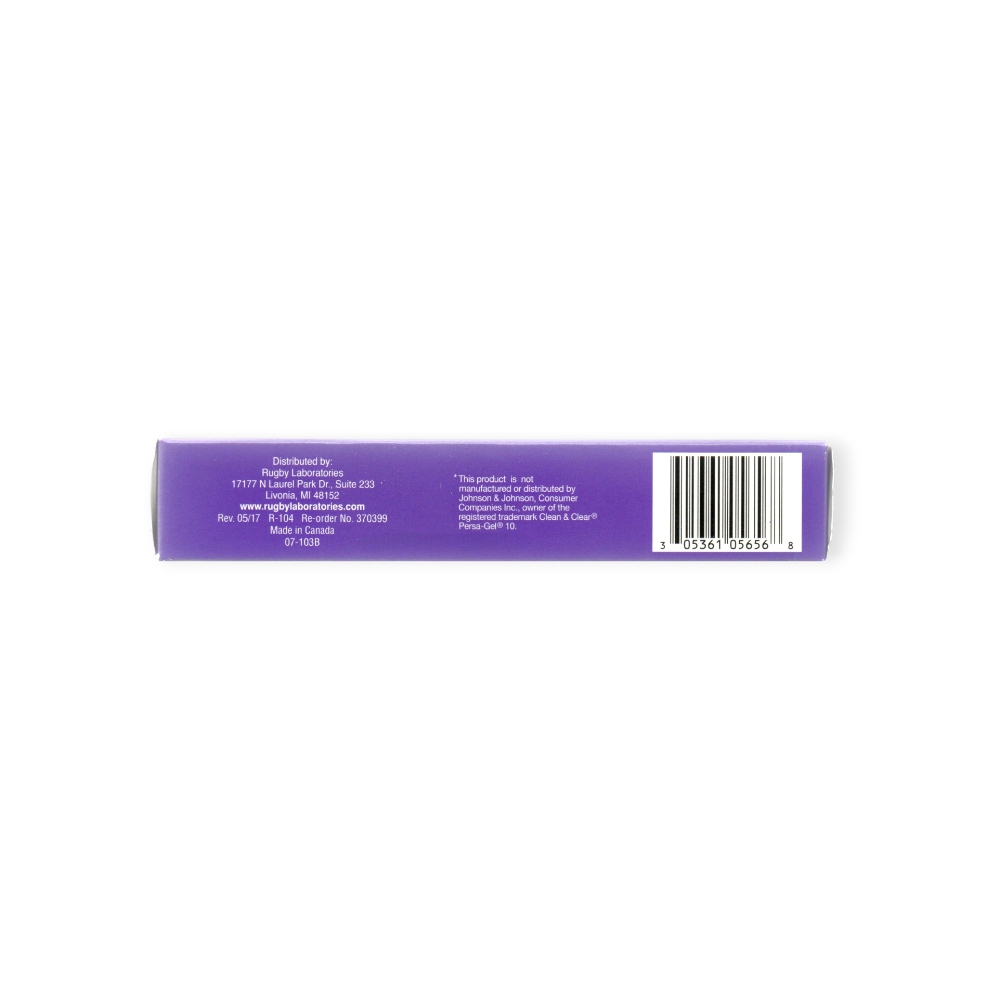 Medicación para el acné. Gel de peróxido de benzoilo 10 % Rugby (42.5 g / 1.5 oz) - Miniatura 3
