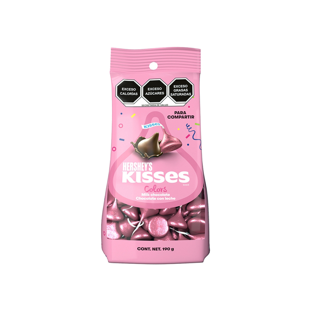 Chocolate con leche fiesta rosa Hershey's Kisses (190 g / 6.7 oz) - Miniatura 3