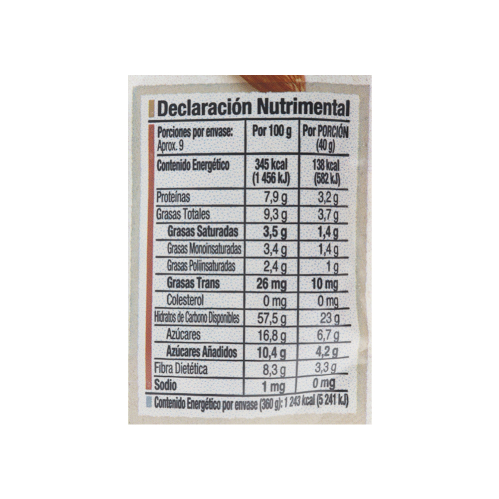 Cereal de avena integral granola con pasas y almendras Quaker (360 g / 12.7 oz) - Miniatura 4