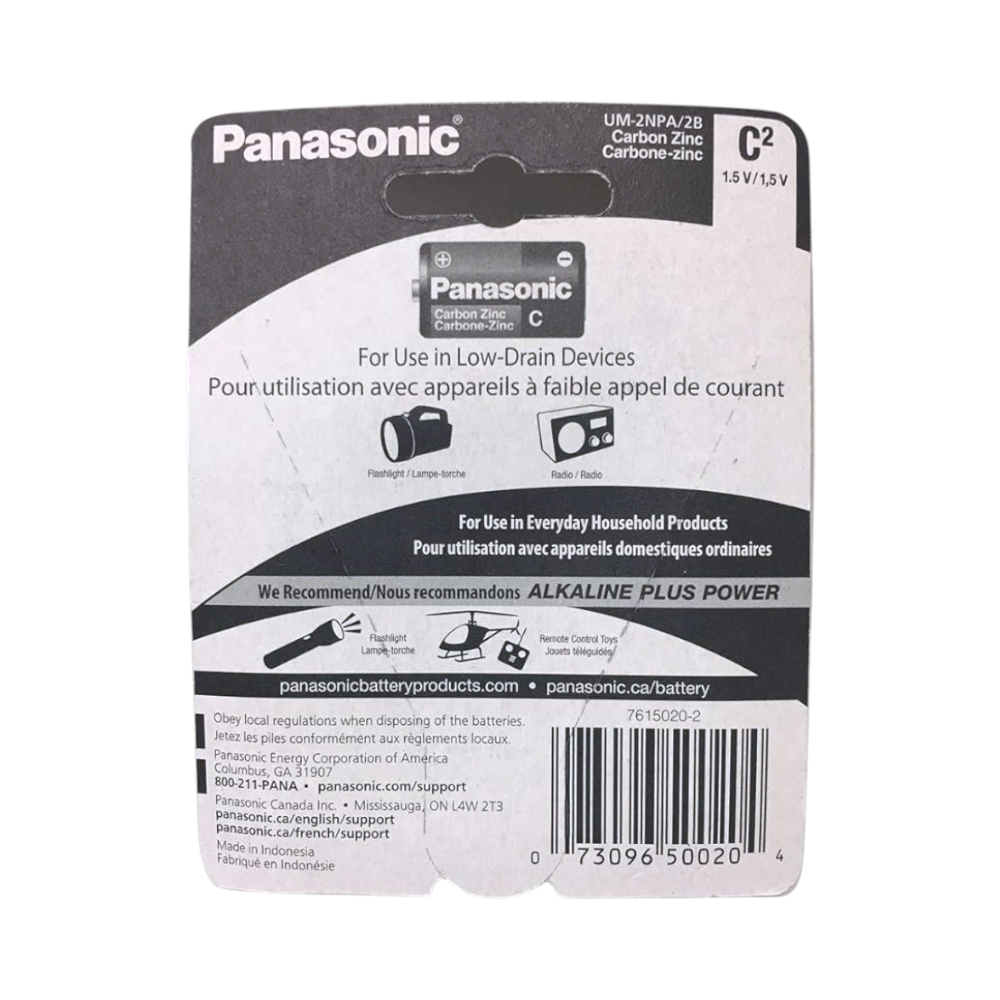 Paquete de dos baterías tipo C 1.5 V Panasonic - Miniatura 4