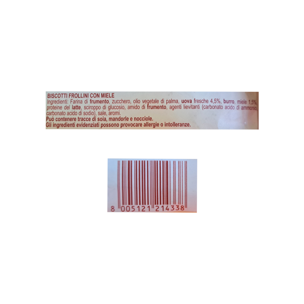 Galletas con sabor a miel campetti Divella (400 g / 14.11 oz) - Miniatura 2