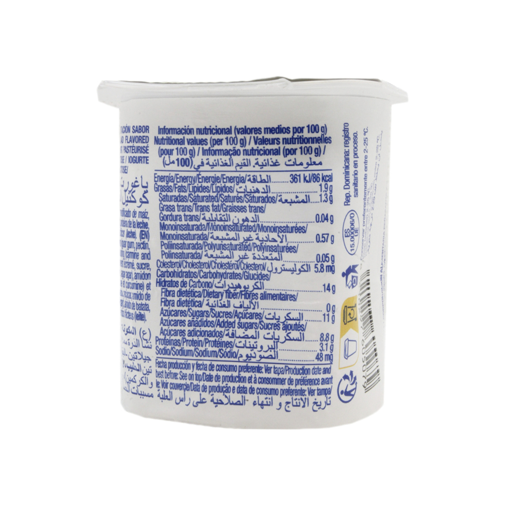 Yogur sabor multifruta Asturiana (48 x 125 g / 4.4 oz) - Miniatura 3