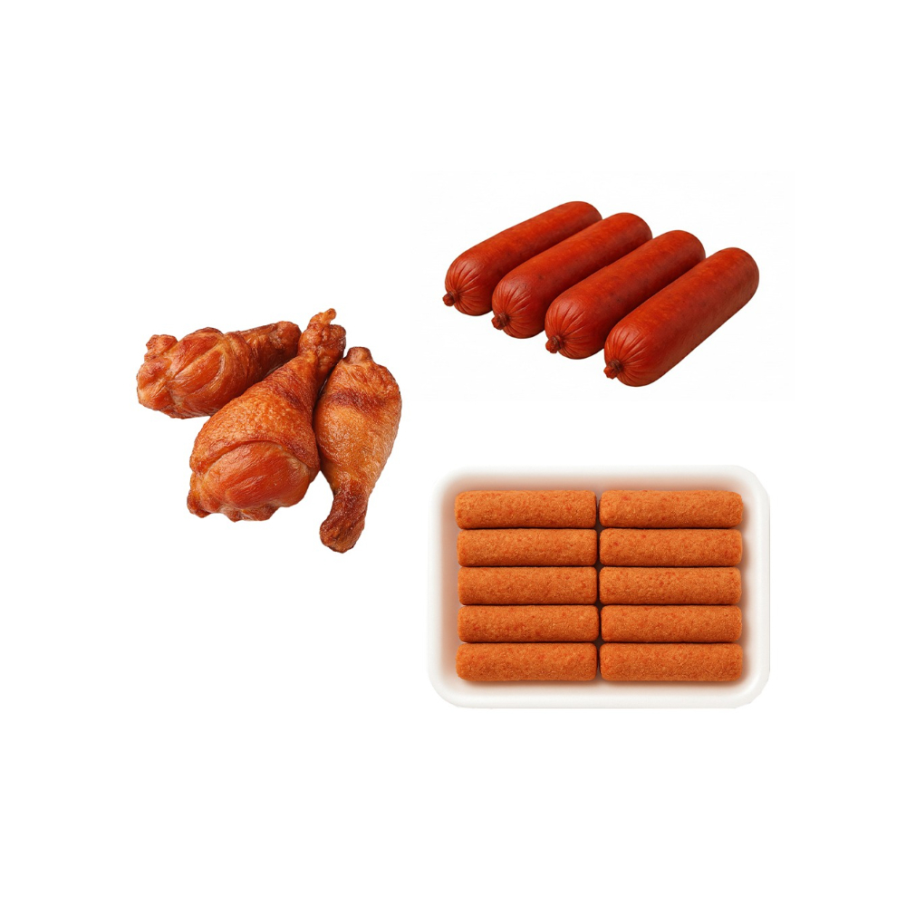Chorizos rojos + muslos de pollo al carbon + croquetas de jamon - Miniatura 2