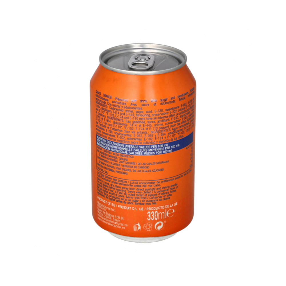 Refresco gaseado de naranja Santa (24 x 330 ml) - Miniatura 3