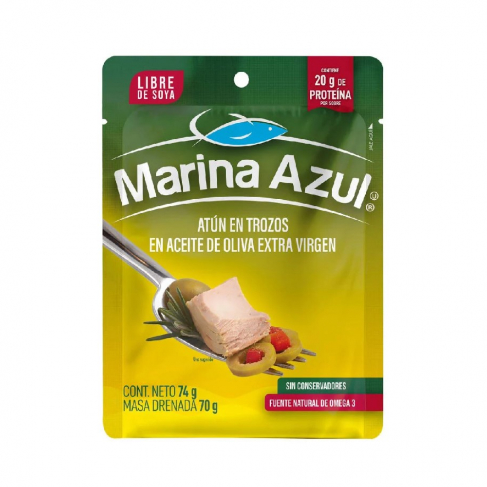 Atún en trozos de aceite de oliva extra virgen Marina Azul (74 g / 2.61 oz) - Miniatura 2