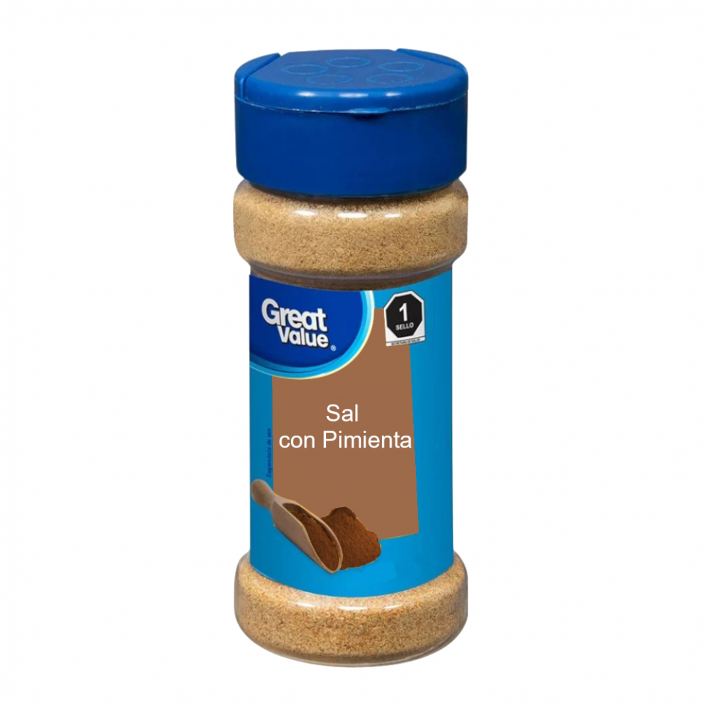 Sal con pimienta Great Value (130 g / 4.58 oz) - Miniatura 2