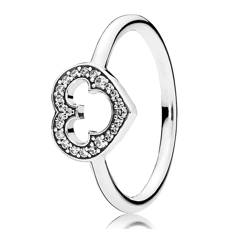 Anillo Plata estilo Pandora Silueta de Mickey -16.5 mm- | Supermarket ...