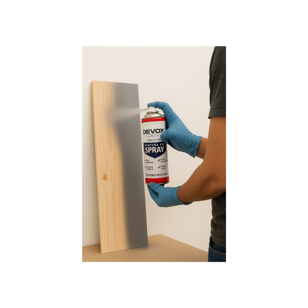 Pintura en spray color aluminio Devox Caribe (400 ml / 10 oz) - Miniatura 4