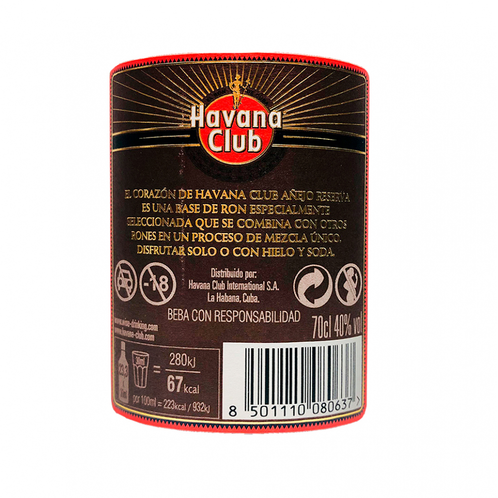 Ron añejo reserva Havana Club (700 ml) - Miniatura 3